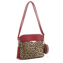 DS95314L2 Leopard Dome Crossbody w/ Earbud Case - MiMi Wholesale
