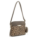 DS95314L2 Leopard Dome Crossbody w/ Earbud Case - MiMi Wholesale