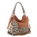DS96227 2pc Leopard Hobo Handbag Set - MiMi Wholesale