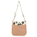 DS97160U2-6 Plain Cow Printed 2 in 1 Messenger Crossbody Bag - MiMi Wholesale