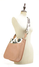 DS97160U2-6 Plain Cow Printed 2 in 1 Messenger Crossbody Bag - MiMi Wholesale