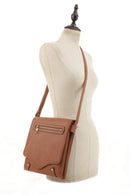 DSC31184LK Zipper Pocket Flap Over Concealed Carry Crossbody - MiMi Wholesale