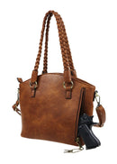 DSC31188LK Double Handled Front Pocket Concealed Carry Shoulder Bag - MiMi Wholesale
