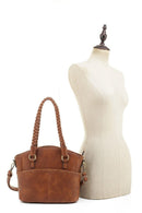 DSC31188LK Double Handled Front Pocket Concealed Carry Shoulder Bag - MiMi Wholesale