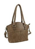 DSC31188LK Double Handled Front Pocket Concealed Carry Shoulder Bag - MiMi Wholesale