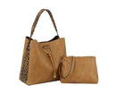 DV0590 Leopard Detail 2-in-1 Shoulder Bag/Crossbody - MiMi Wholesale