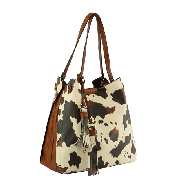 DV0726 Cow Hobo bag - MiMi Wholesale