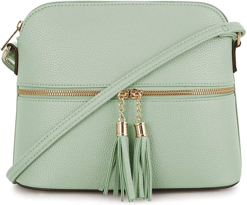 DX93031 HY3031 Dome Fashion Crossbody Bag with Tassel - MiMi Wholesale