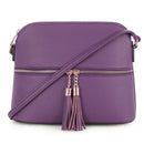 DX93031 HY3031 Dome Fashion Crossbody Bag with Tassel - MiMi Wholesale