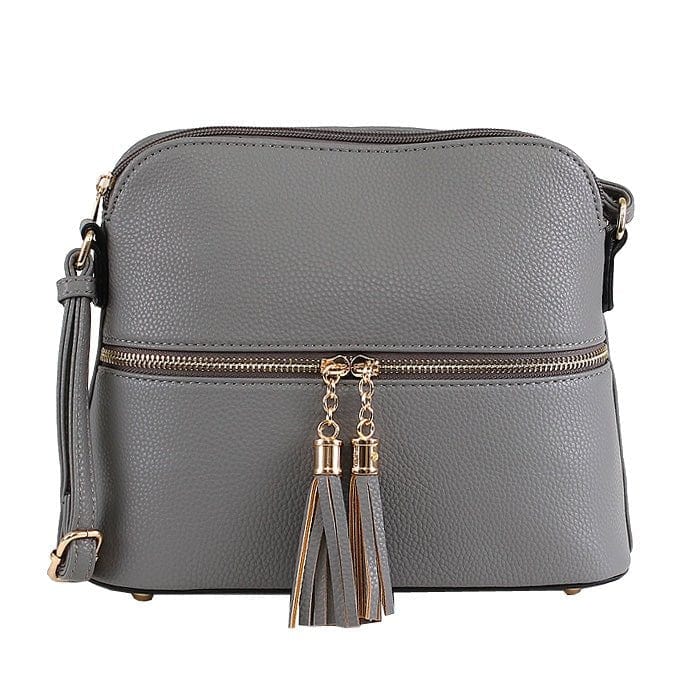DX93031 HY3031 Dome Fashion Crossbody Bag with Tassel - MiMi Wholesale