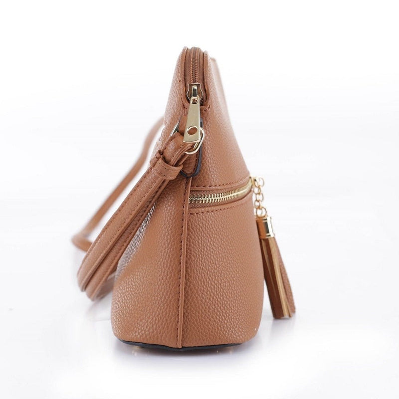 DX93031 HY3031 Dome Fashion Crossbody Bag with Tassel - MiMi Wholesale