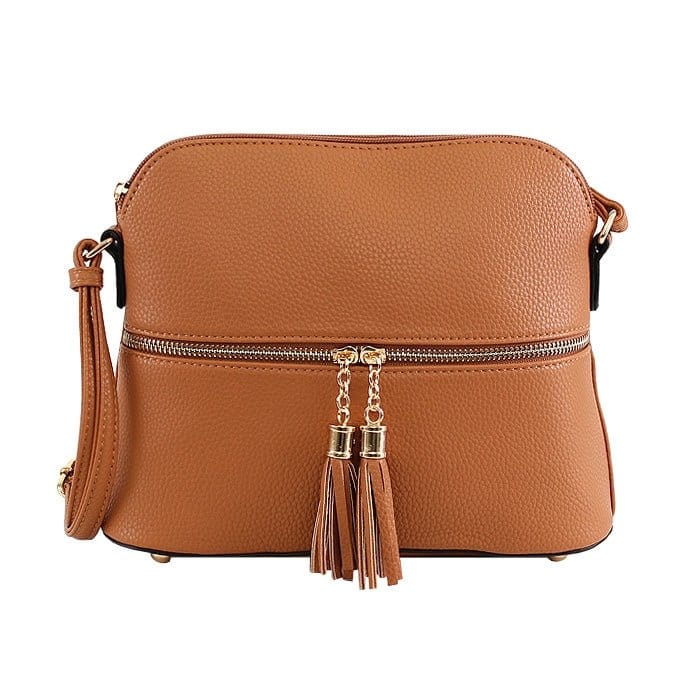 DX93031 HY3031 Dome Fashion Crossbody Bag with Tassel - MiMi Wholesale