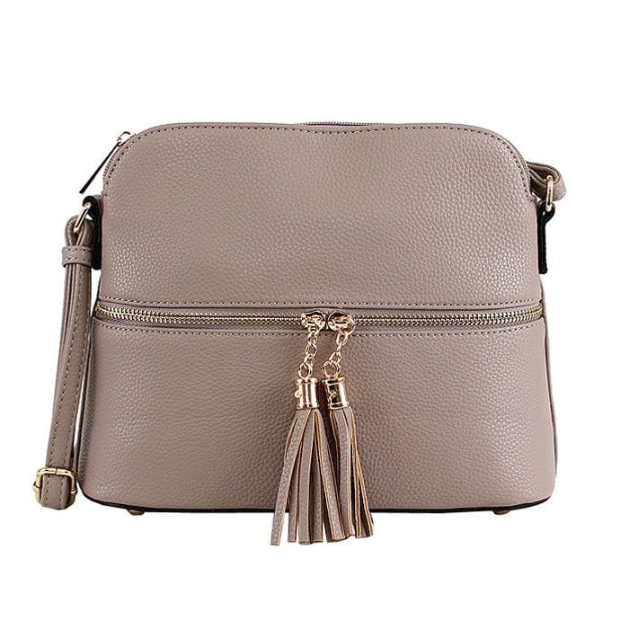 DX93031 HY3031 Dome Fashion Crossbody Bag with Tassel - MiMi Wholesale