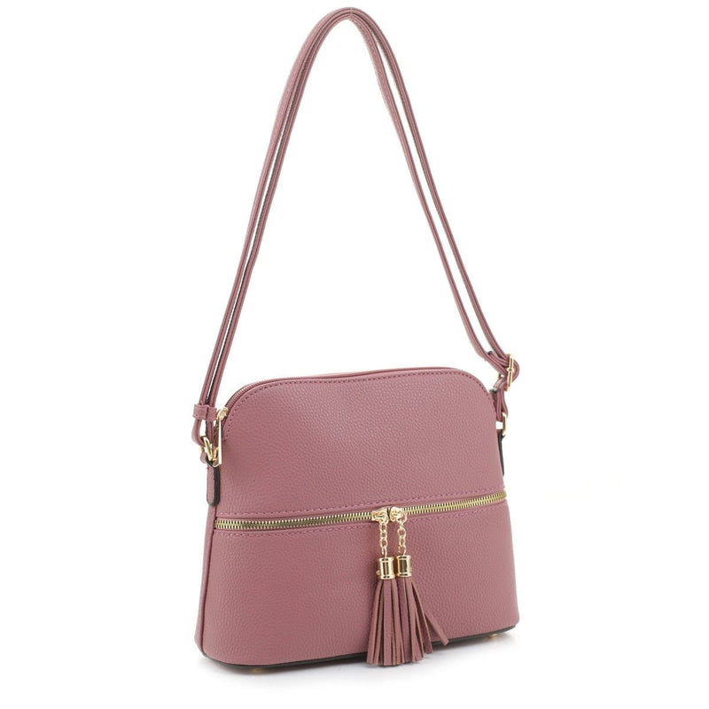 DX93031 HY3031 Dome Fashion Crossbody Bag with Tassel - MiMi Wholesale