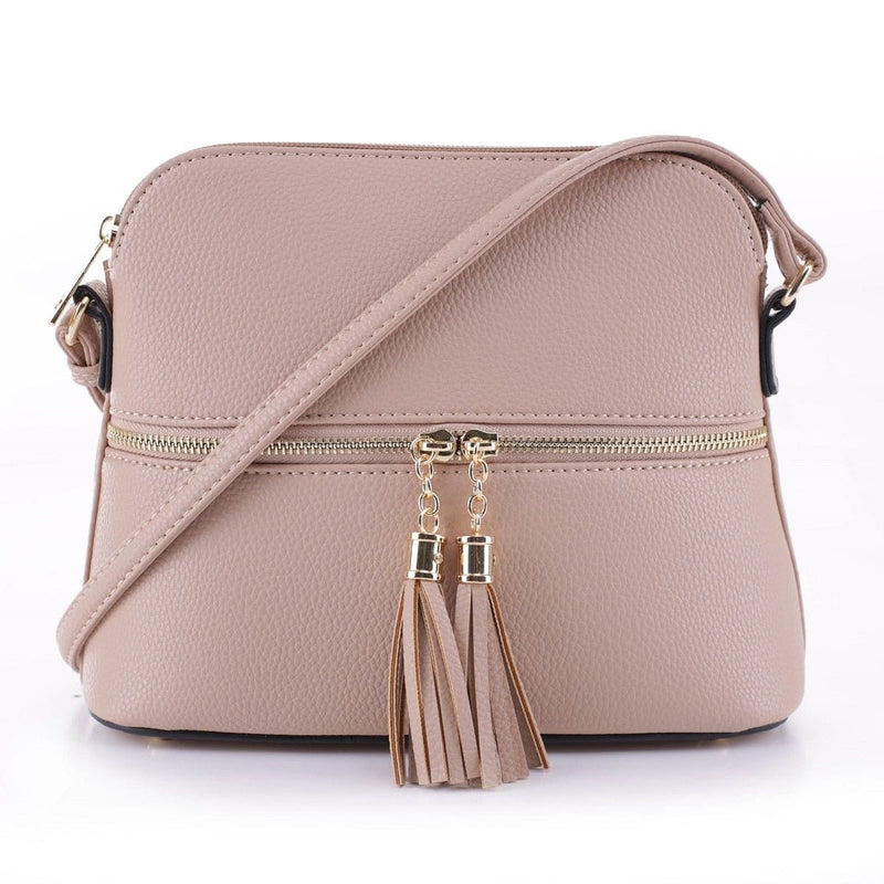 DX93031 HY3031 Dome Fashion Crossbody Bag with Tassel - MiMi Wholesale