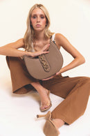 EH2450 Euphemia Half-Moon Crossbody w/ Metal Ring - MiMi Wholesale