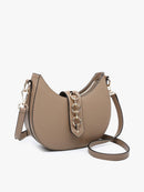 EH2450 Euphemia Half-Moon Crossbody w/ Metal Ring - MiMi Wholesale
