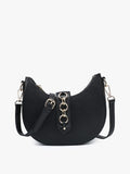 EH2450 Euphemia Half-Moon Crossbody w/ Metal Ring - MiMi Wholesale