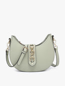 EH2450 Euphemia Half-Moon Crossbody w/ Metal Ring - MiMi Wholesale
