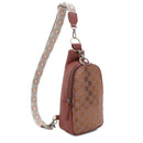 EJ25016-6 Laurie Metallic Sling Bag With Guitar Strap - MiMi Wholesale