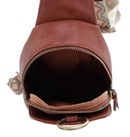 EJ25016-6 Laurie Metallic Sling Bag With Guitar Strap - MiMi Wholesale