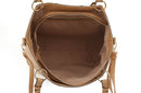 EJ91503C Cow Front Pocket Fashion Tote With Tassel - MiMi Wholesale