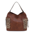 EJ95037L3 Mina Leopard 3 Piece Bag Set - MiMi Wholesale