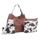 EJ95037U3 Tori Cow Piece Shoulder Bag Set - MiMi Wholesale