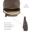 EM1328M Printed Unisex Front Pocket Sling Backpack/Chest Bag - MiMi Wholesale