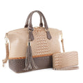 EM1331S Large Crocodile Textured Handbag/Briefcase w/ Wallet - MiMi Wholesale