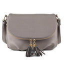 EM1352 Monogammable Fold-Over Crossbody w/ Tassels - MiMi Wholesale
