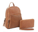 EM1365S Laser Cut Backpack with wallet - MiMi Wholesale