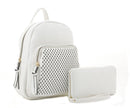 EM1365S Laser Cut Backpack with wallet - MiMi Wholesale