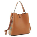 EM1504A Paisley Panel Three Compartment Handbag - MiMi Wholesale