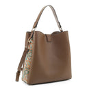 EM1504A Paisley Panel Three Compartment Handbag - MiMi Wholesale