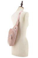 EM1508 Multi Pocket Sling Backpack/Chest Bag w/ Headphone Port - MiMi Wholesale