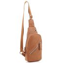 EM1508 Multi Pocket Sling Backpack/Chest Bag w/ Headphone Port - MiMi Wholesale