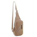 EM1508 Multi Pocket Sling Backpack/Chest Bag w/ Headphone Port - MiMi Wholesale
