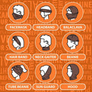 ES01 3pcs Monogrammable Mesh Breathable Neck Gaiter w/ Ear Loops (3pcs) - MiMi Wholesale