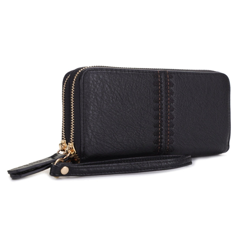 ES60164 Sherrie Double Zipper Wallet - MiMi Wholesale
