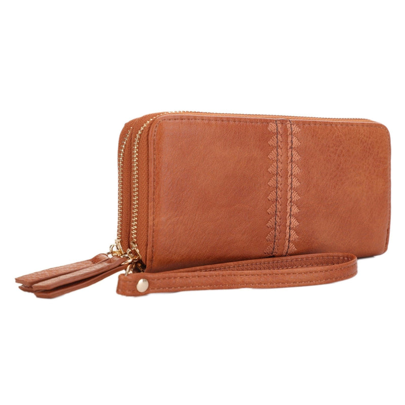 ES60164 Sherrie Double Zipper Wallet - MiMi Wholesale