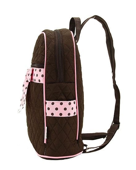 QSD2746 Quilted Solid Large Zippered Backpack