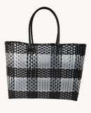 FA0002 Lexi Clear and Woven Tote Bag - MiMi Wholesale