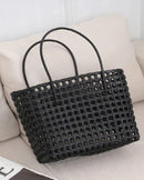 FA0005 Elysa See Through Woven Tote Bag - MiMi Wholesale