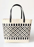 FA0011 Mercedes Patterned Woven Tote Bag - MiMi Wholesale