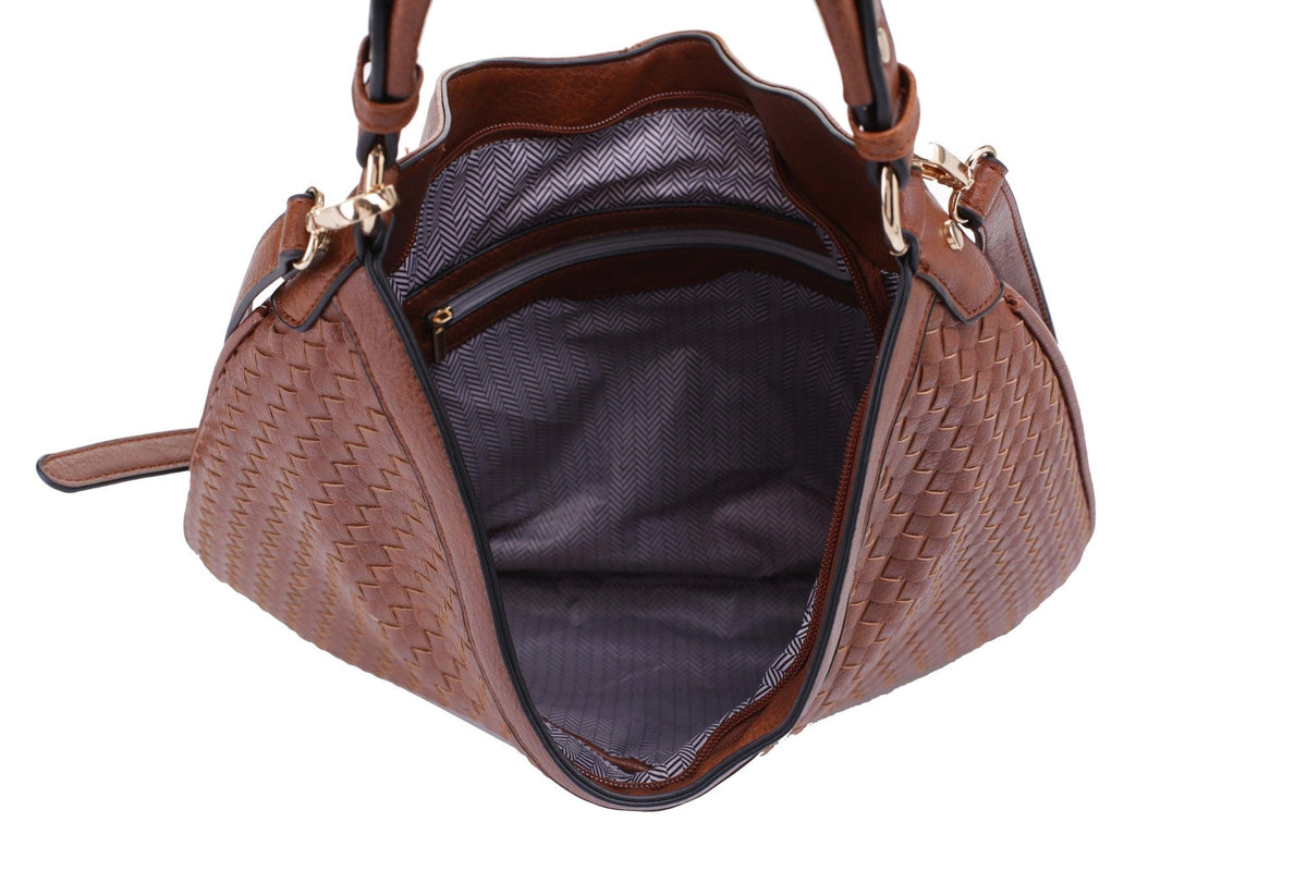FC19218 Nora Woven Hobo Bag - MiMi Wholesale