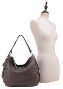 FC19666 Woven Shoulder Hobo Bag - MiMi Wholesale