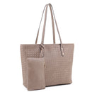 FC20333 Boston Woven Daily Tote With Small Pouch - MiMi Wholesale