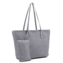 FC20333 Boston Woven Daily Tote With Small Pouch - MiMi Wholesale