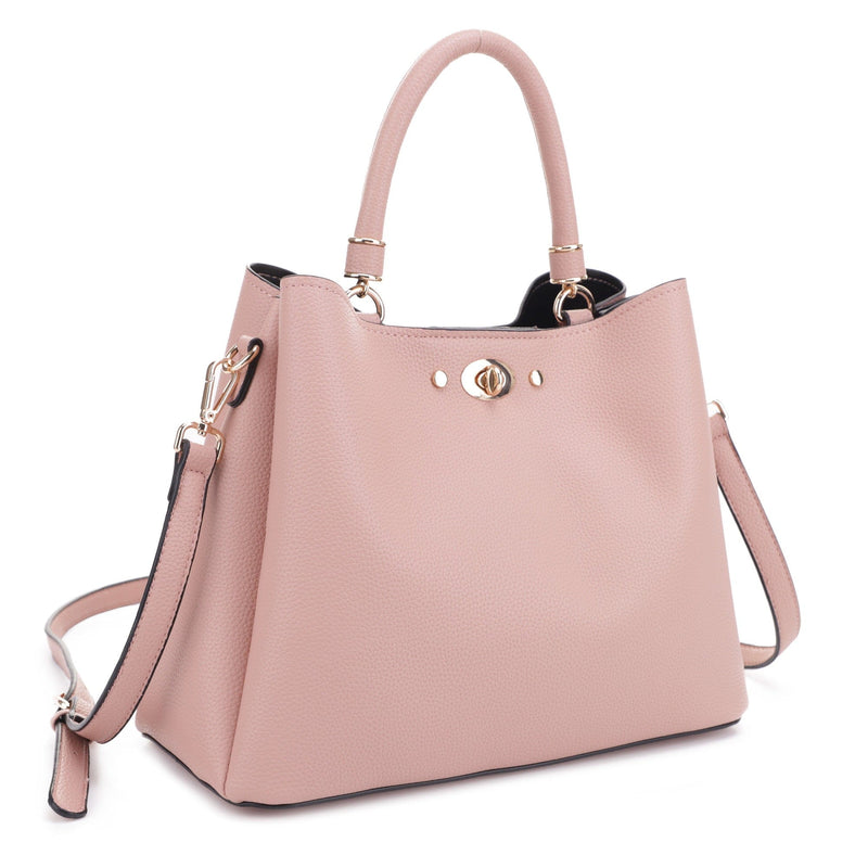 FC20448 Diana Twist Lock Satchel/Crossbody - MiMi Wholesale